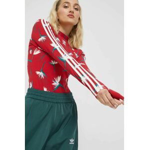 Body adidas Originals Thebe Magugu dámske, červená farba,