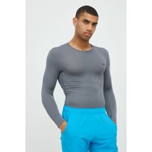 Tréningové tričko s dlhým rukávom Reebok Workout Ready šedá farba, jednofarebné