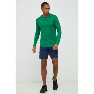 Tréningové tričko s dlhým rukávom Nike Park Vii zelená farba, jednofarebné