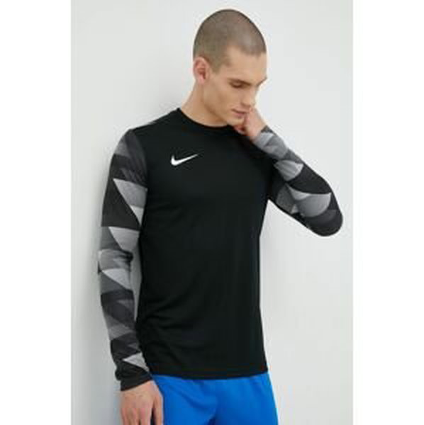 Tréningové tričko s dlhým rukávom Nike Park Iv čierna farba, vzorované