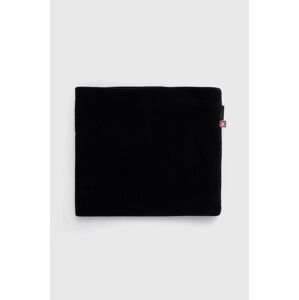 Šál komín 4F dámsky, čierna farba, jednofarebný
