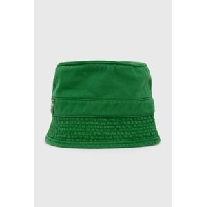 Bavlnený klobúk Superdry zelená farba, bavlnený