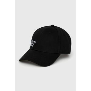 Bavlnená čiapka Liu Jo čierna farba, s nášivkou
