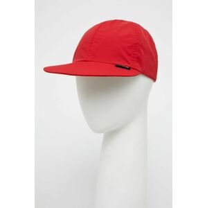 Obojstranná baseballová čiapka Deus Ex Machina červená farba, jednofarebná