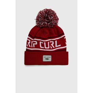 Čiapka Rip Curl červená farba, z hrubej pleteniny,