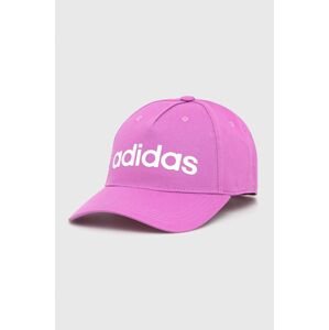 Čiapka adidas fialová farba, s potlačou