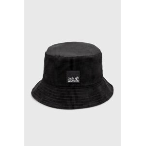 Štruksový klobúk Jack Wolfskin tmavomodrá farba, bavlnený
