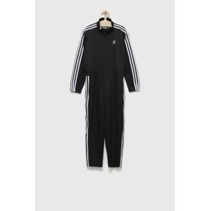 Detský overal adidas Originals čierna farba,