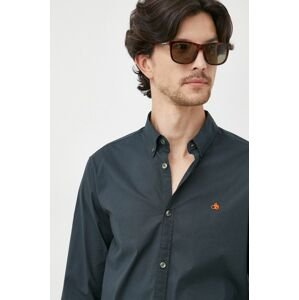 Košeľa Scotch & Soda pánska, zelená farba, regular, s golierom button-down