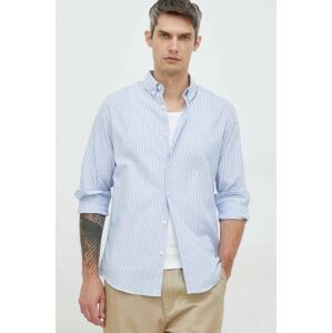 Bavlnená košeľa Selected Homme pánska, slim, s golierom button-down