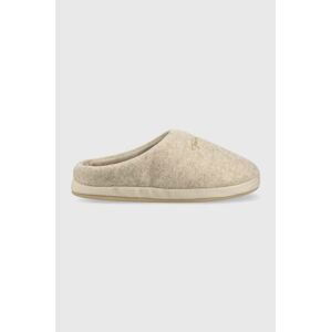 Papuče Tommy Hilfiger Home Slipper Felt béžová farba