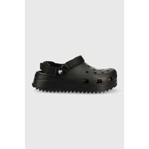 Šľapky Crocs Classic Hiker Clog 206772.060.D-BLK.BLK, dámske, čierna farba, na platforme 206772