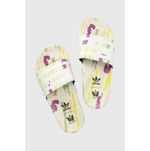 Šľapky adidas Originals Adilette X Thebe Magugu dámske, béžová farba,