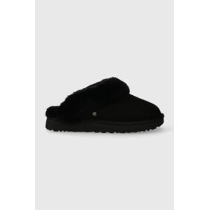 Semišové papuče UGG Classic Slipper II 1130876 BLK čierna farba