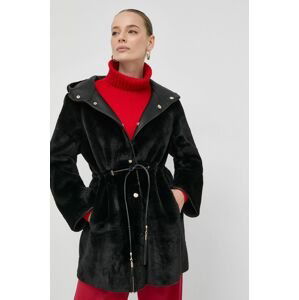 Kabát Luisa Spagnoli dámsky, čierna farba, prechodný,