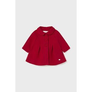 Detský kabát Mayoral Newborn červená farba,