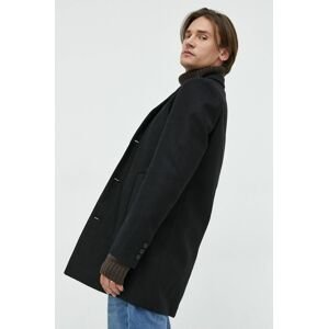 Kabát Produkt by Jack & Jones pánsky, čierna farba, prechodný,