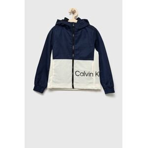 Detská bunda Calvin Klein Jeans tmavomodrá farba,