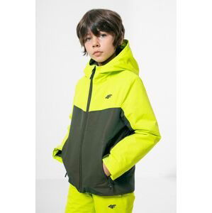 Detská lyžiarska bunda 4F zelená farba