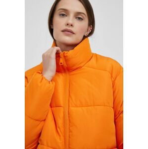 Bunda Vero Moda dámska, oranžová farba, zimná, oversize