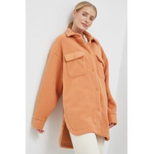Košeľa Roxy dámska, oranžová farba, voľný strih