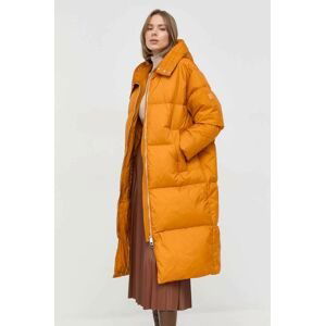 Páperová bunda BOSS dámska, oranžová farba, zimná,