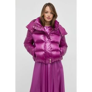 Páperová bunda Patrizia Pepe dámska, fialová farba, zimná