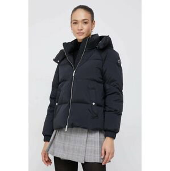 Páperová bunda Woolrich Alsea CFWWOU0699FRUT1148-100, dámska, čierna farba, zimná,