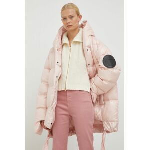 Páperová bunda MMC STUDIO Jesso dámska, ružová farba, zimná, oversize
