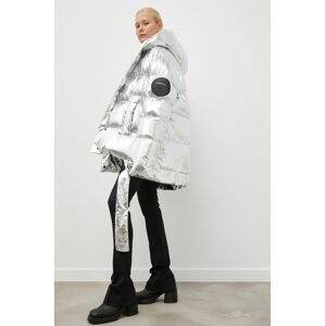 Páperová bunda MMC STUDIO Jesso Gloss dámska, šedá farba, zimná, oversize