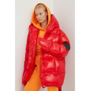 Páperová bunda MMC STUDIO Jesso Gloss dámska, červená farba, zimná, oversize