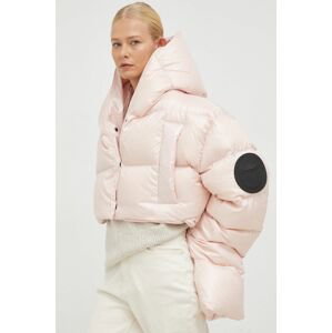 Páperová bunda MMC STUDIO Maffo dámska, ružová farba, zimná, oversize