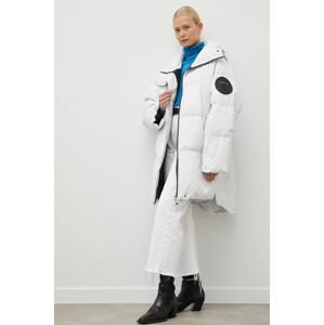 Páperová bunda MMC STUDIO Moonwalk dámska, biela farba, zimná, oversize
