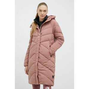Páperová bunda Jack Wolfskin dámska, ružová farba, zimná,