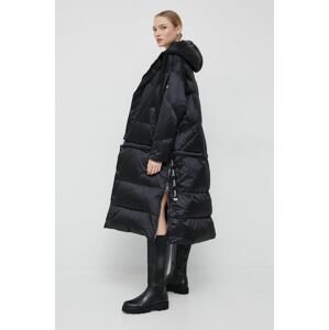 Páperová bunda Tiffi dámska, čierna farba, zimná, oversize