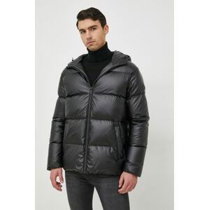 Páperová bunda Karl Lagerfeld pánska, čierna farba, zimná, oversize