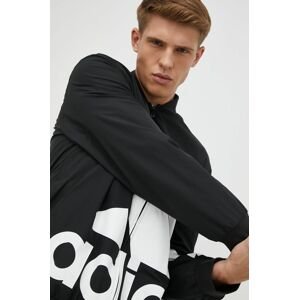 Bunda adidas pánsky, čierna farba, prechodná,