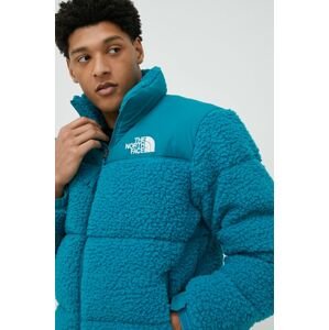 Páperová bunda The North Face MEN S SHERPA NUPTSE JACKET pánska, zelená farba, zimná