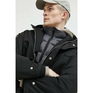 Bunda parka Jack & Jones Jorwillow pánska, čierna farba, zimná