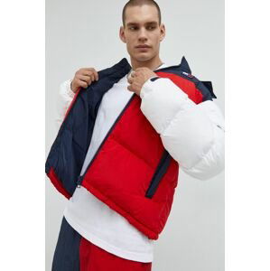 Páperová bunda Tommy Jeans pánska, červená farba, zimná,
