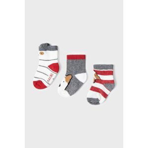 Detské ponožky Mayoral Newborn (3-pak) červená farba