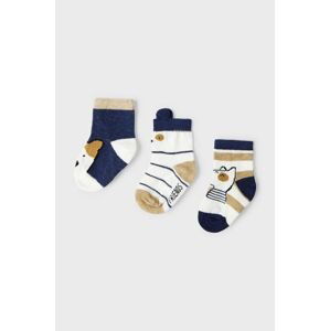 Detské ponožky Mayoral Newborn (3-pak) tmavomodrá farba