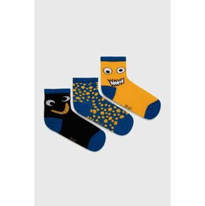 Detské ponožky Skechers 3-pak oranžová farba