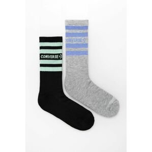 Ponožky Converse (2-pak) dámske, šedá farba