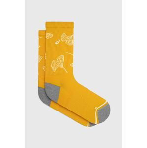 Ponožky Asics dámske, žltá farba