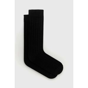 Ponožky s prímesou kašmíru United Colors of Benetton čierna farba