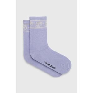 Ponožky Chiara Ferragni dámske, fialová farba