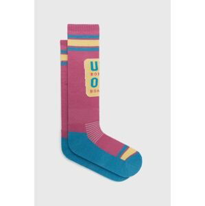 Lyžiarske ponožky Eivy league ružová farba