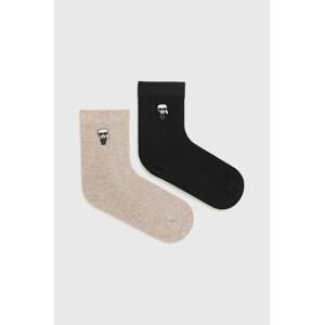 Ponožky Karl Lagerfeld dámske, béžová farba