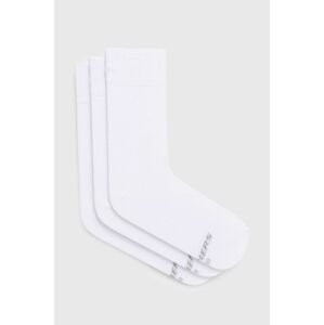 Ponožky Skechers (3-pak) dámske, biela farba
